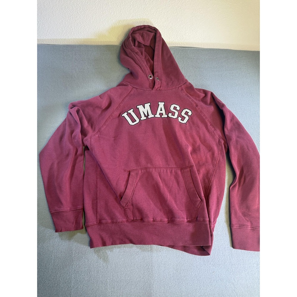 UMass Boston Beacons Hoodie Sweatshirt Mens Large Red NCAA College Campuscrew